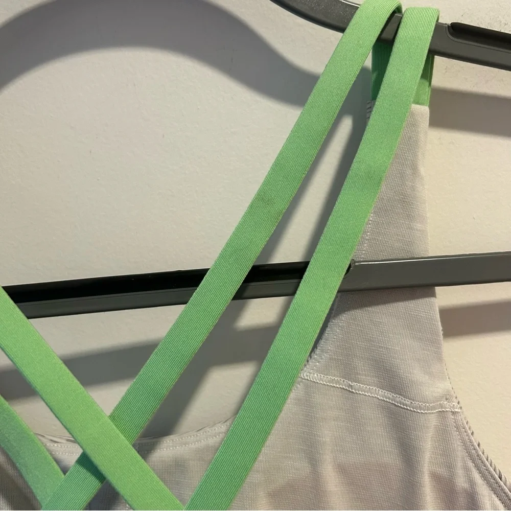 Lululemon Energy Bra Wee Are From Space Nimbus Battleship/Citra Lime Size 8
